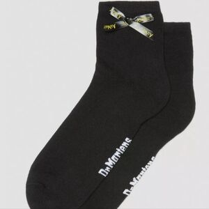 Dr. Martens Ankle Bow Organic Cotton Blend Socks- Black